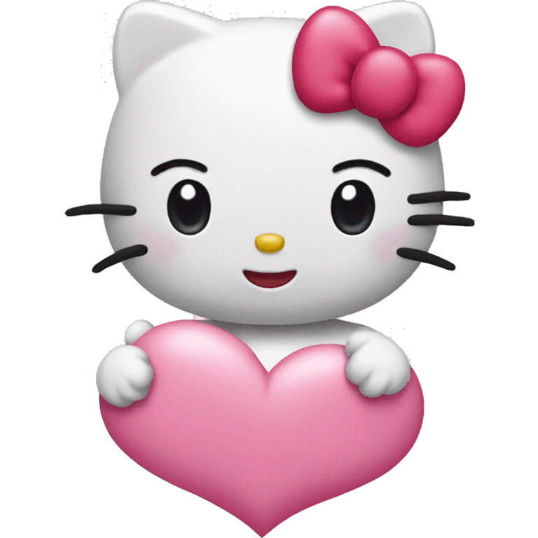 hello kitty in love emoji