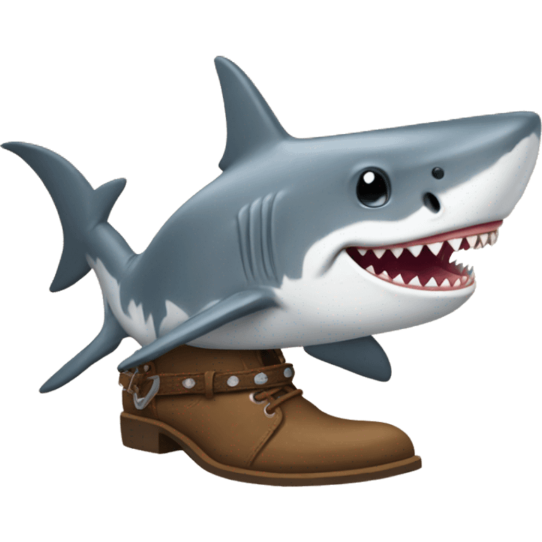 shark with cowboy boots  emoji