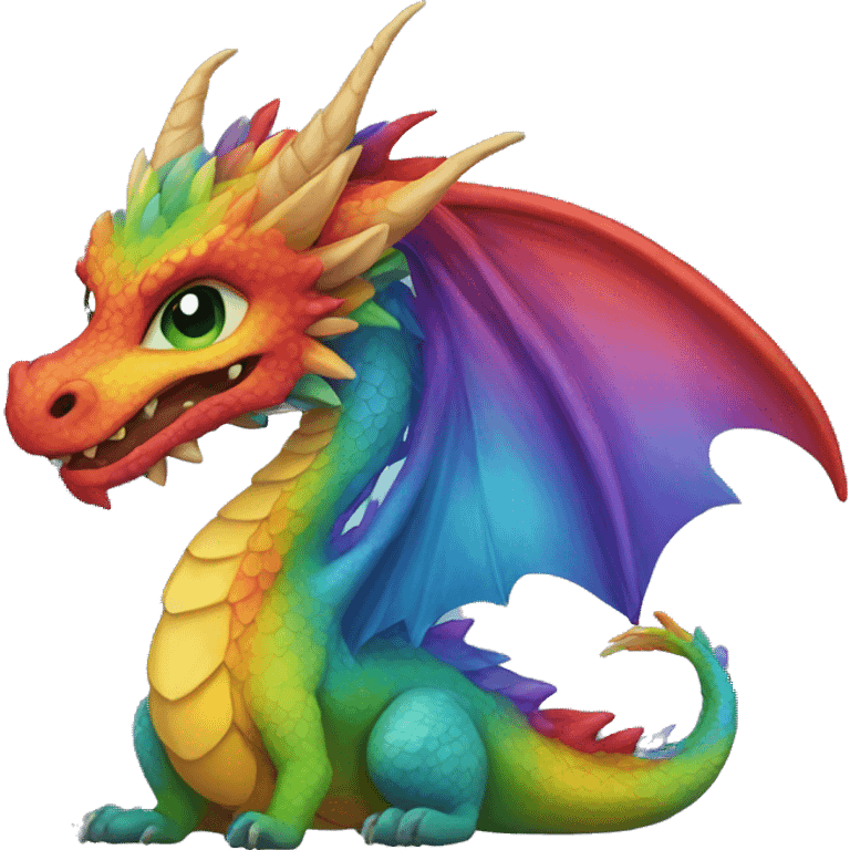 Rainbow dragon emoji