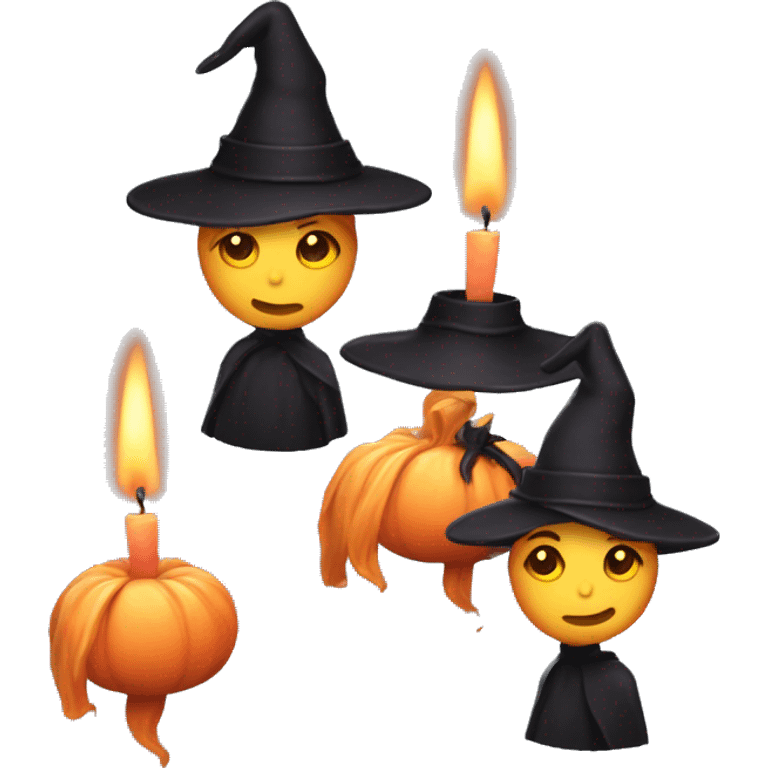 Witchy candles emoji