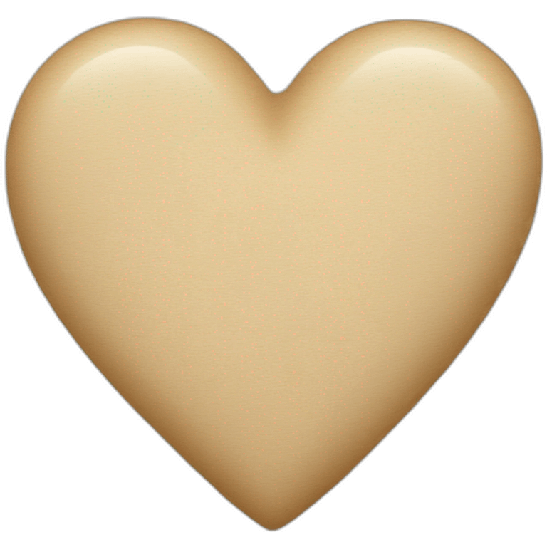 beige heart emoji