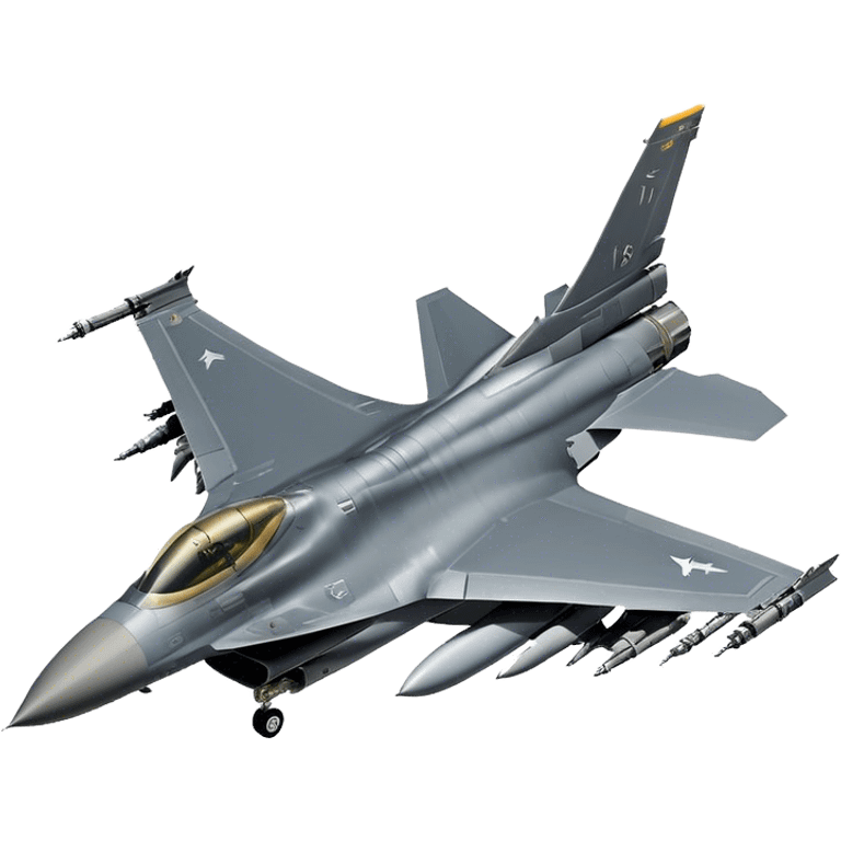 F-16 Fighting Falcon - General Dynamics (Stealth grey) emoji