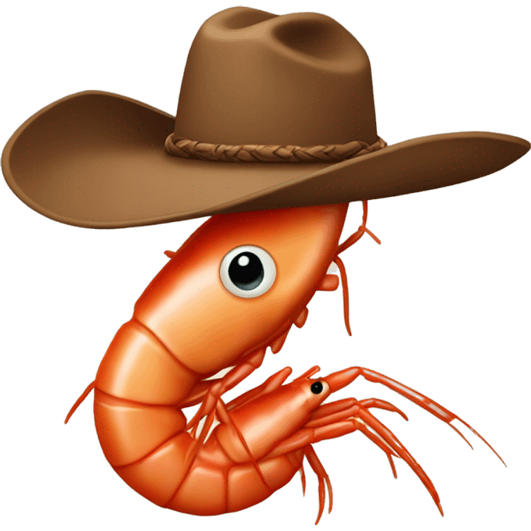 shrimp with cowboy hat emoji