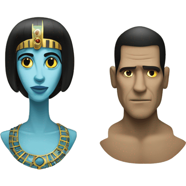 cleopatra and frankenstein book emoji