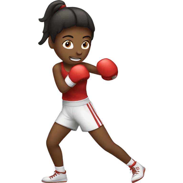 Girl boxing emoji