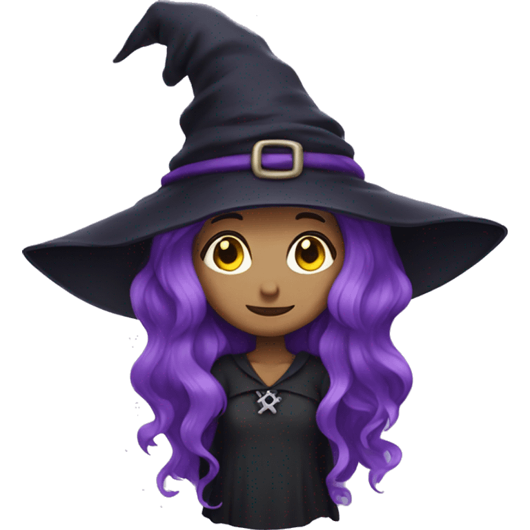 purple haired witch emoji