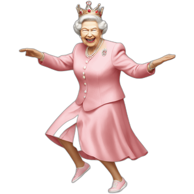 Queen Elizabeth II dancing hip hop emoji