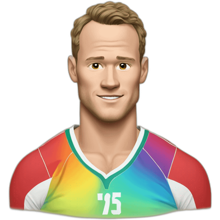 Jonathan Toews as rainbow beach bum emoji