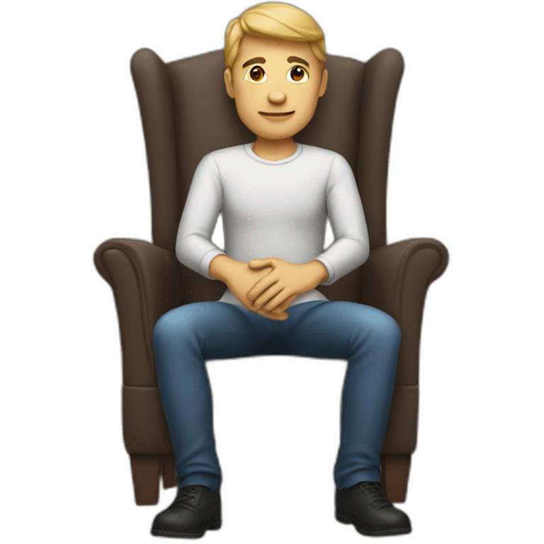 Man touching in a chair emoji