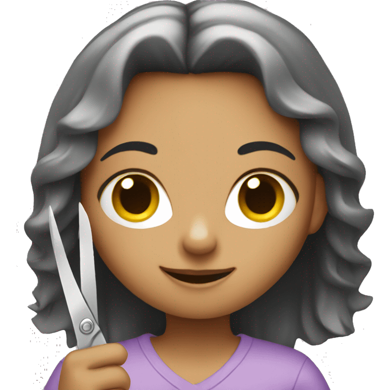 Girl with scissors  emoji