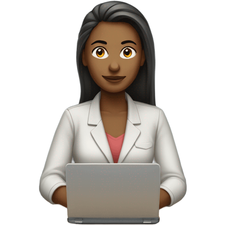 Woman working with a computer emoji