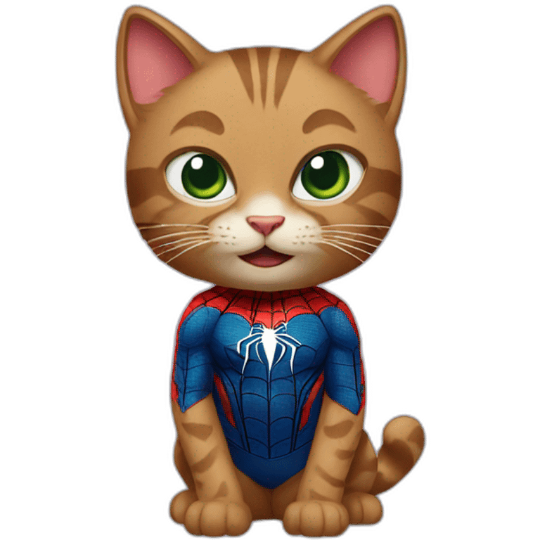 Cat in a Spider-Man costume emoji