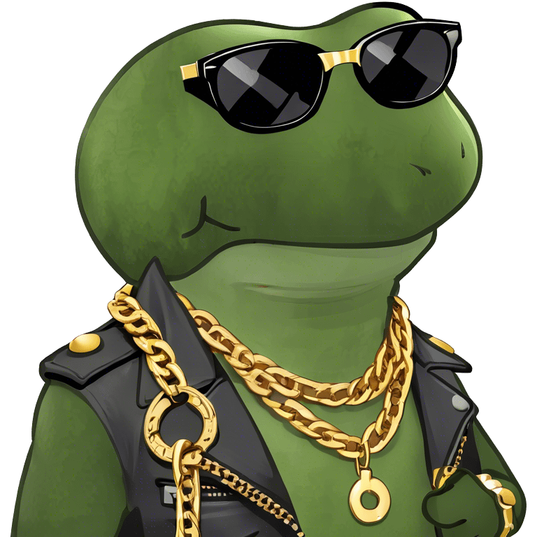 Frog in a gang emoji