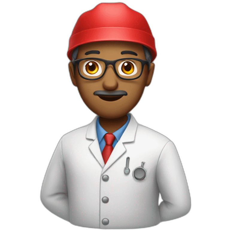 scientist with a red fez emoji