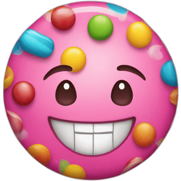 candy with an happy face emoji