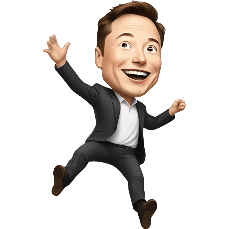 elon musk jumping for joy emoji