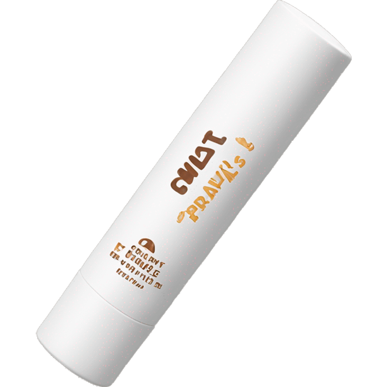 summer fridays lip balm, white cap, medium sized tall tube and brown packaging with white text  emoji