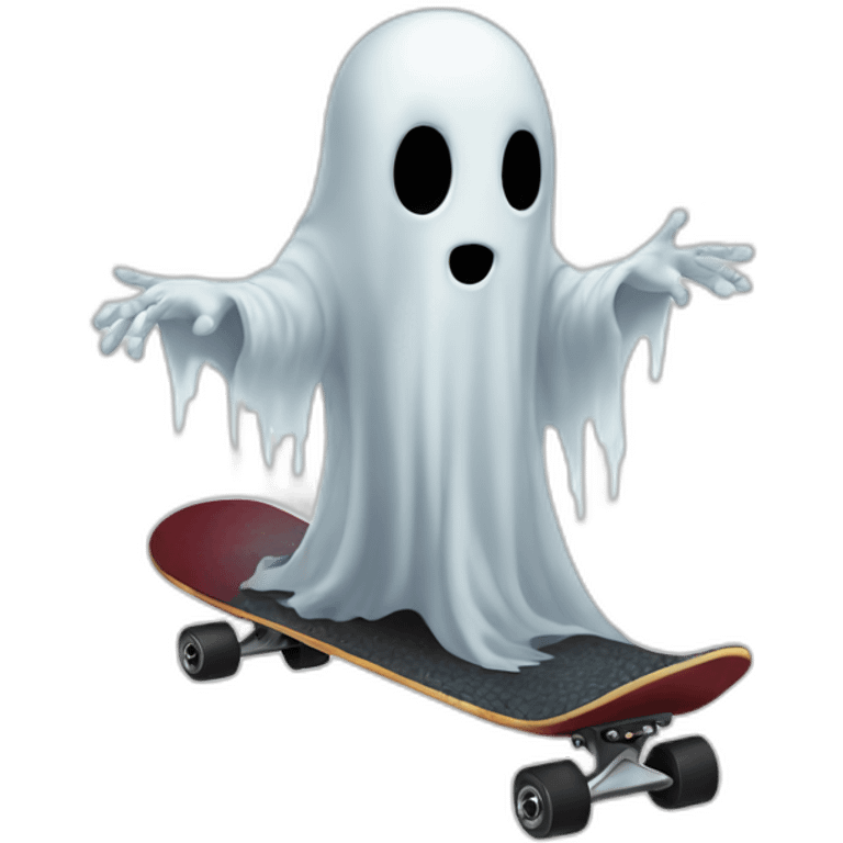 ghost on skateboard emoji