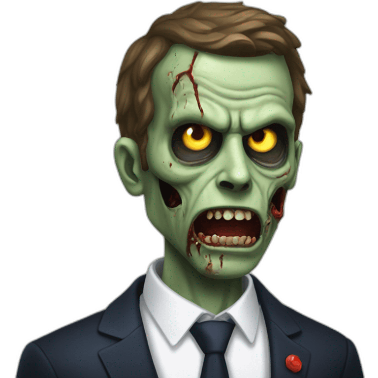 zombie macron violent emoji