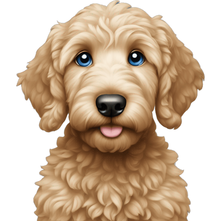 goldendoodle-puppy blue eyes emoji