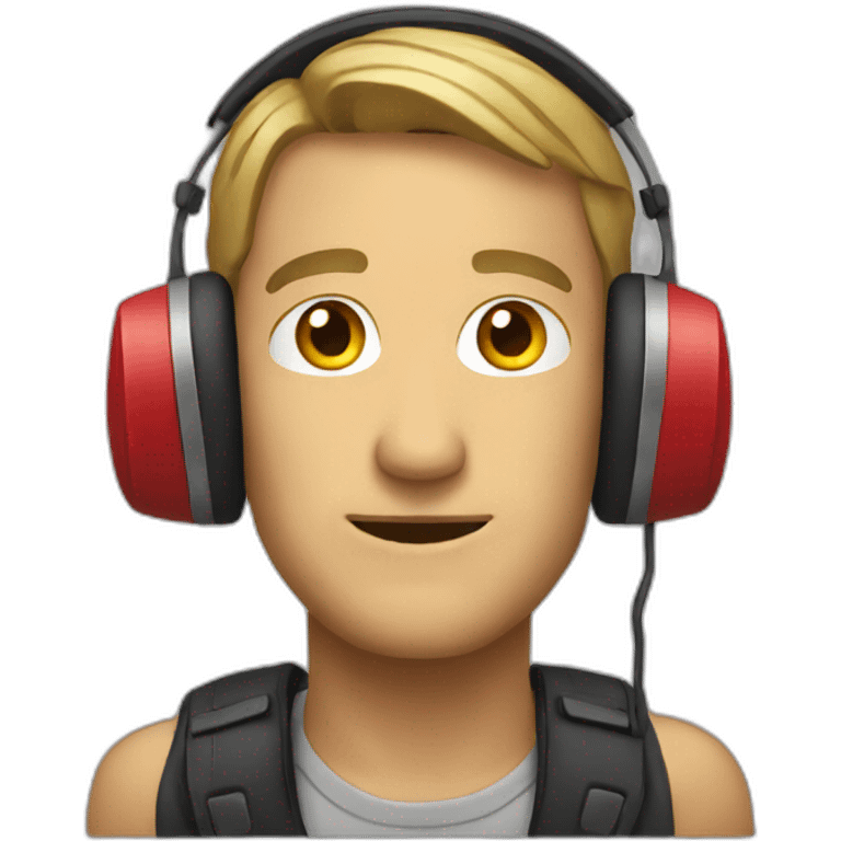 man headphone emoji