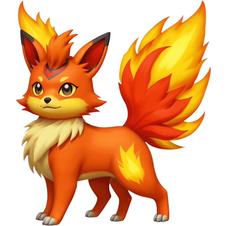  Quilava-Litten-Flareon-Digimon-hybrid full body emoji