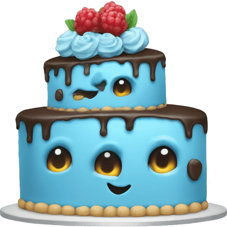 Blue cake emoji