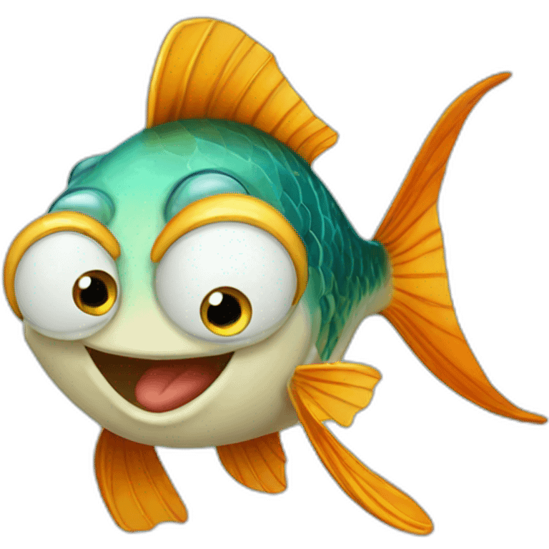 Happy fish emoji