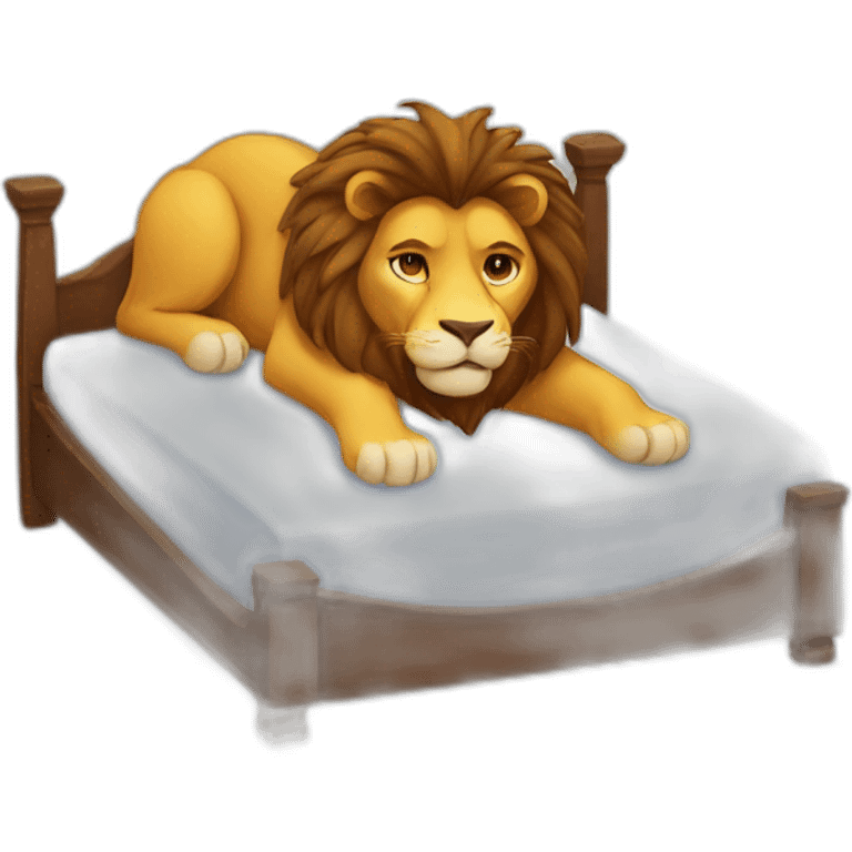 A lion in his bed  emoji