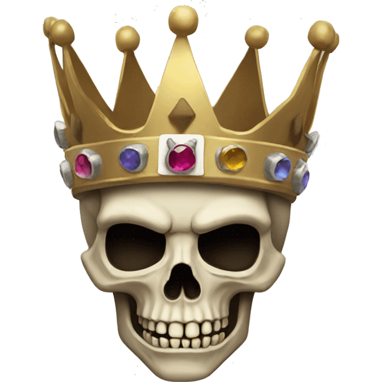 Skull king crown emoji