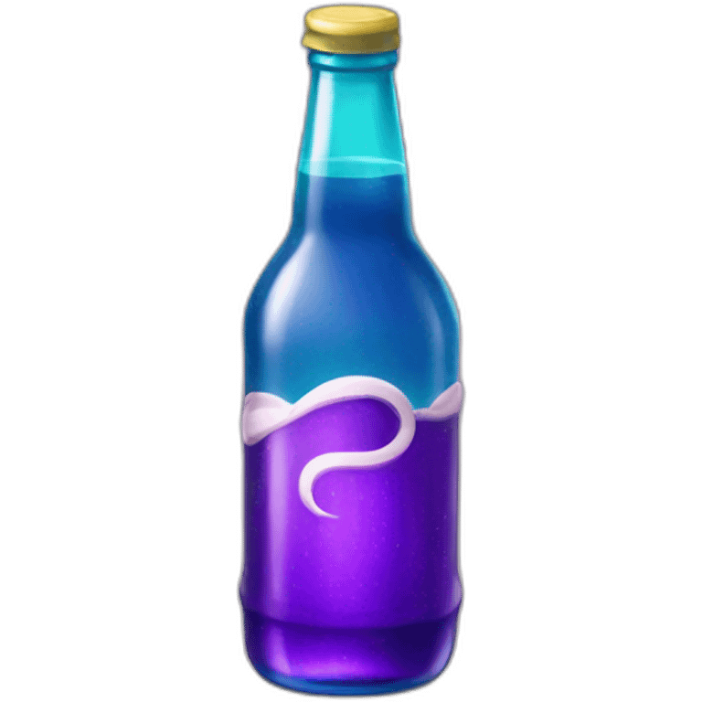 A bottle of purple sprite emoji