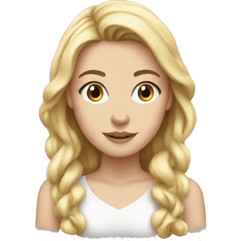 A white girl very beautiful  emoji