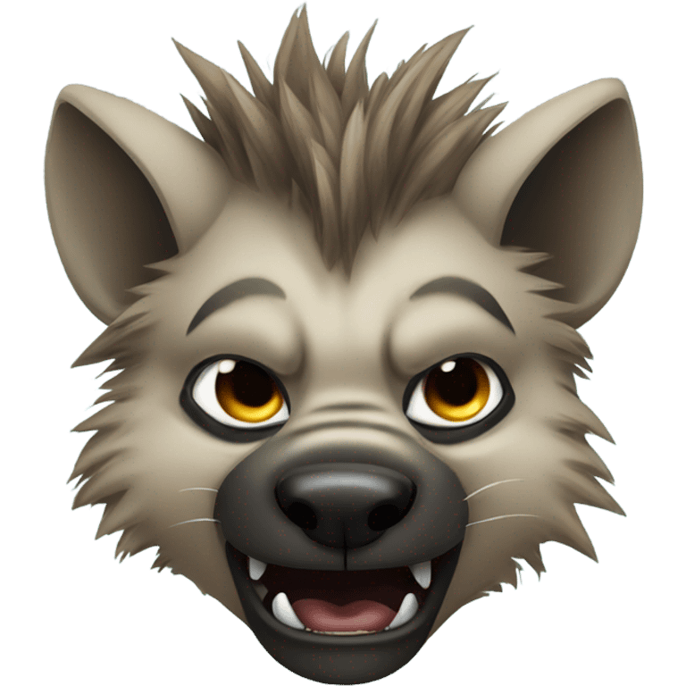 Cool anime cartoon male sassy hyena  emoji