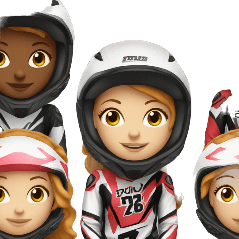 Strawberry blonde motocross women emoji