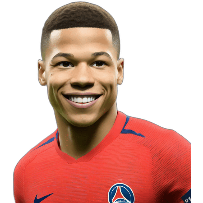 Kylian Mbappé fait sa célébration emoji