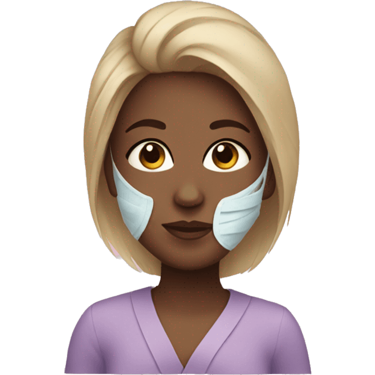 girl with a spa face mask emoji