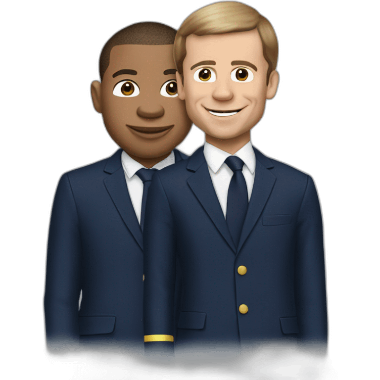 Mbappe avec Macron emoji