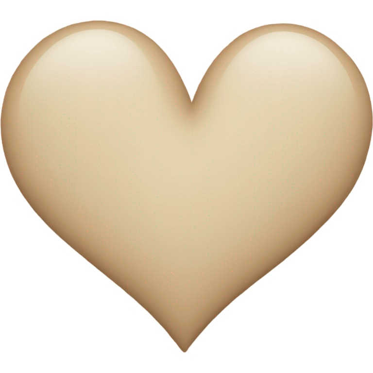 Beige heart emoji