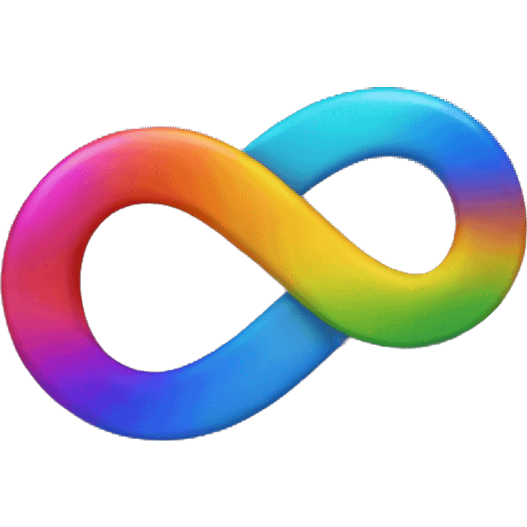 Infinity symbol, rainbow emoji