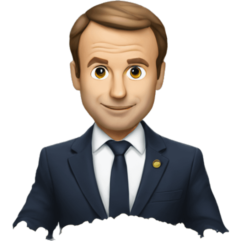 macron entrain de manger emoji