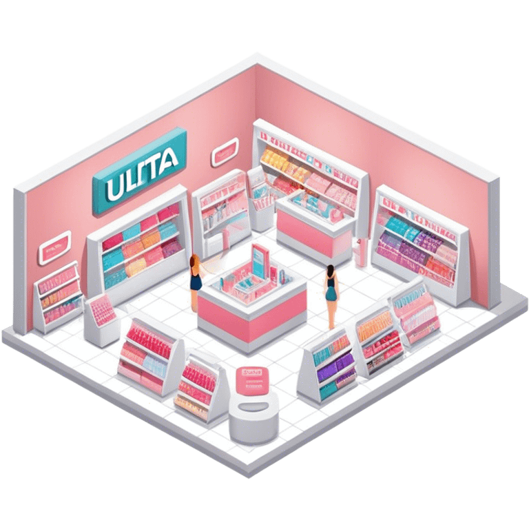 ULTA beauty store, isometric  emoji