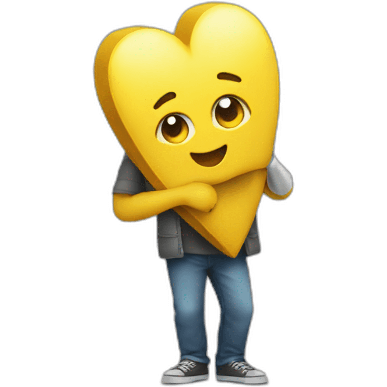 Yellow heart break emoji