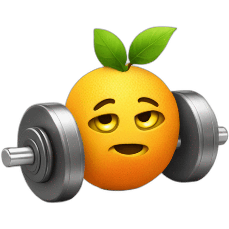 fruit with weights gym emoji