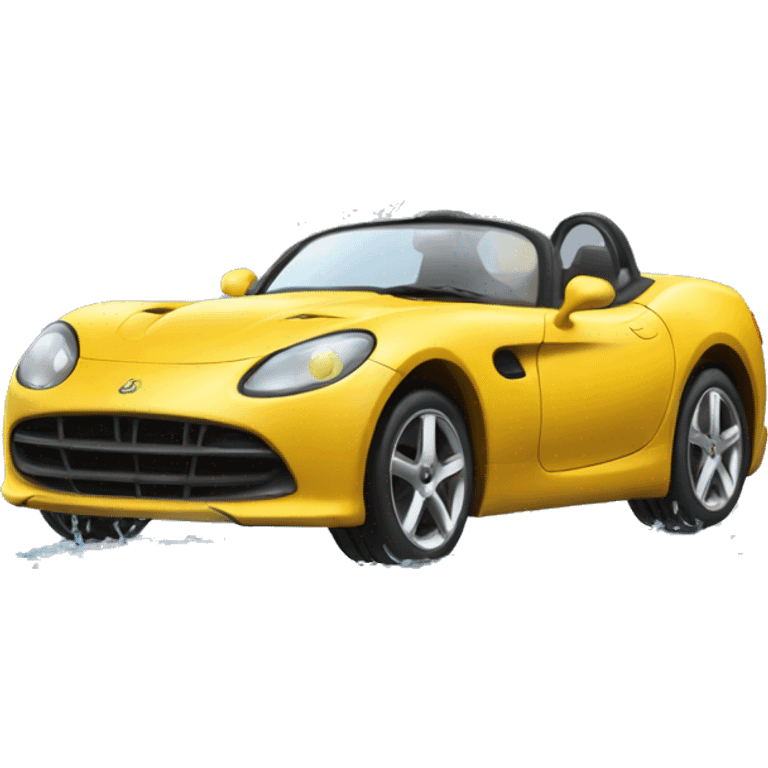 a small sports car that drinks from a puddle emoji