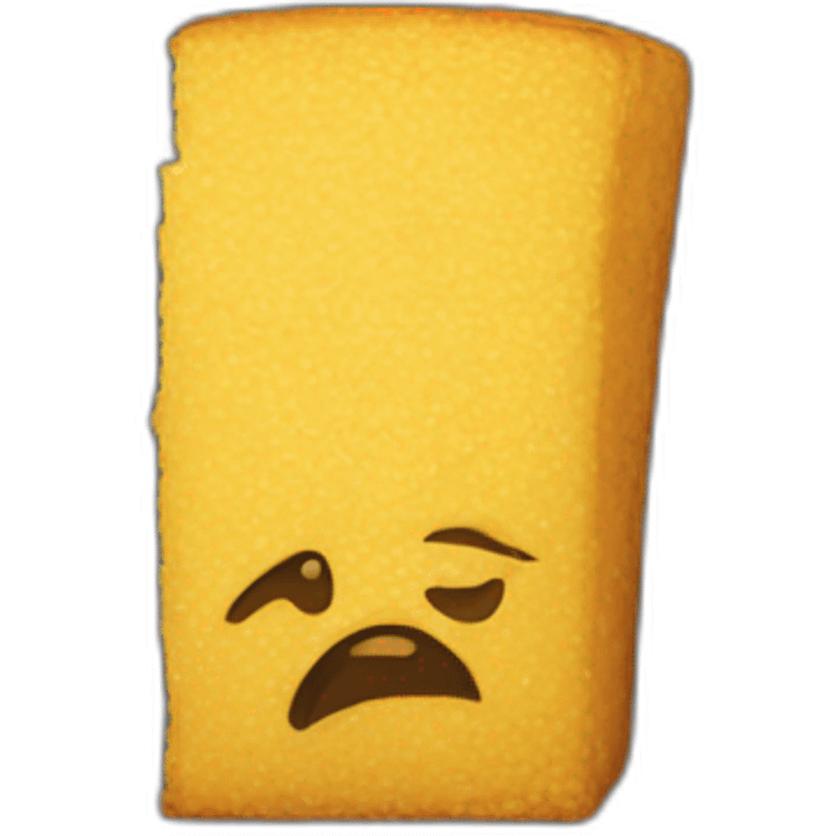 cornbread with a angry face emoji