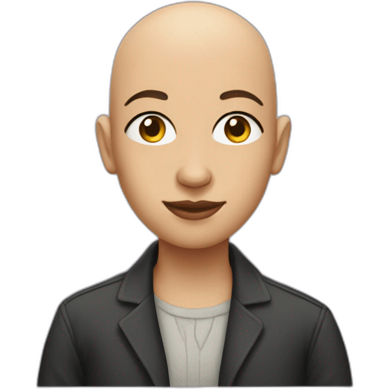 bald ass nonbinary writer emoji