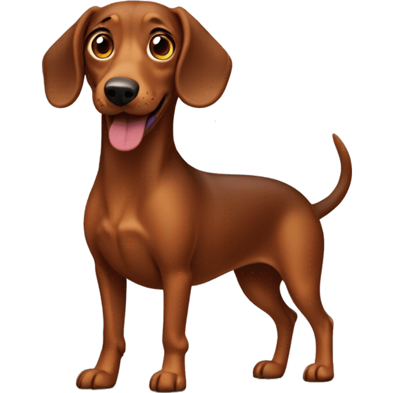 brown weenie dog full body emoji