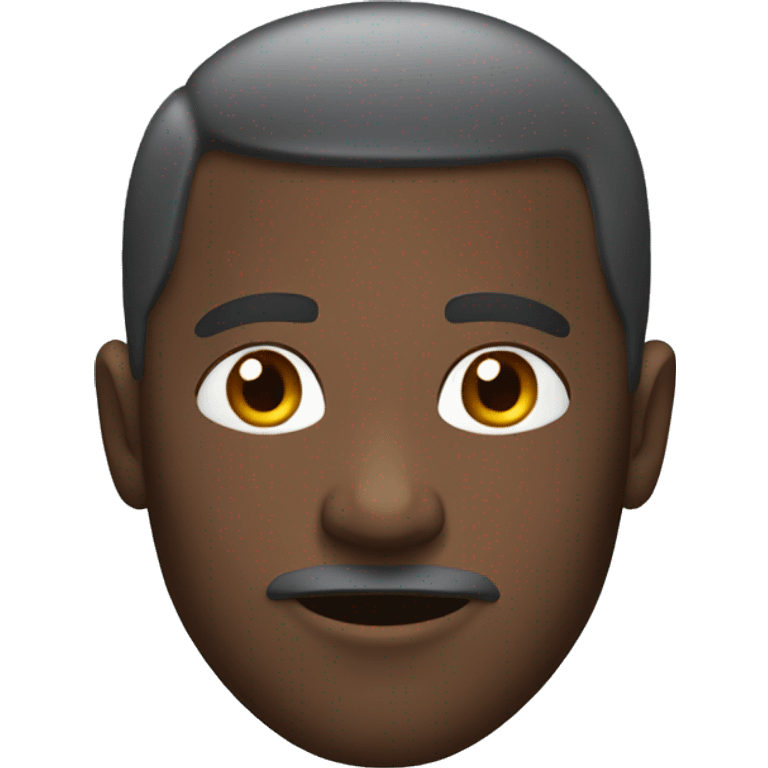 A black man with a faded hair cut emoji