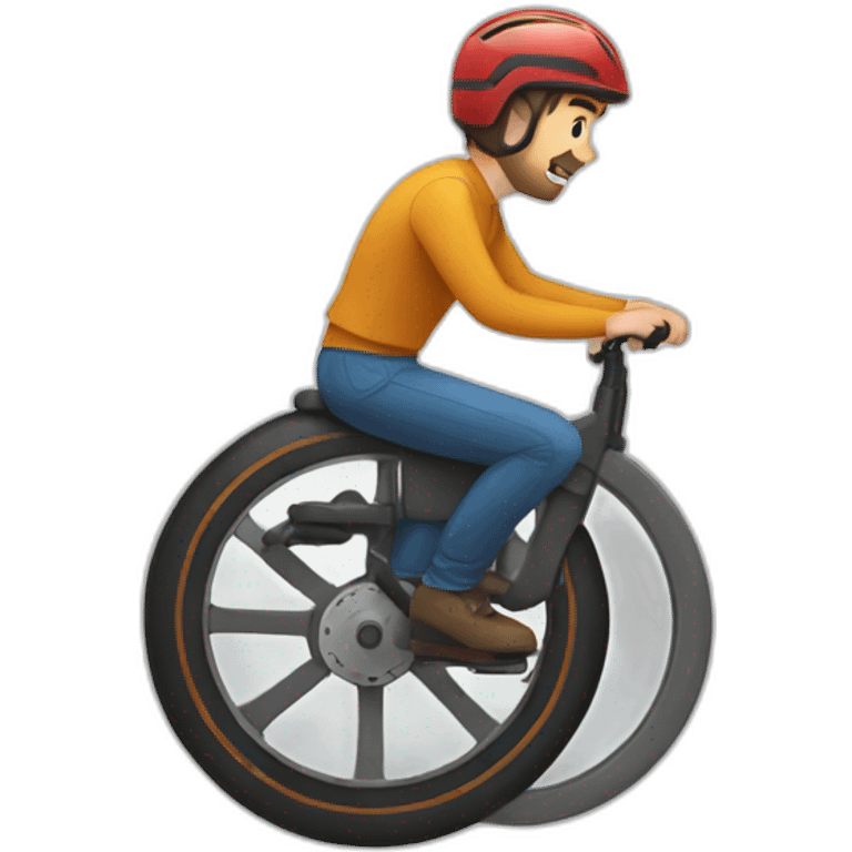 Man riding monowheel emoji