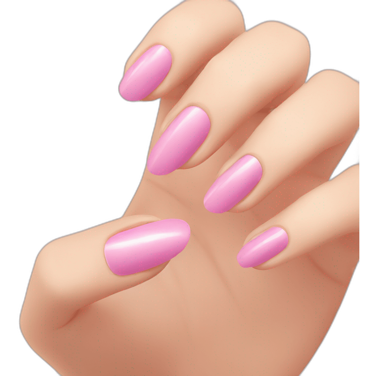 hand pink manicure emoji